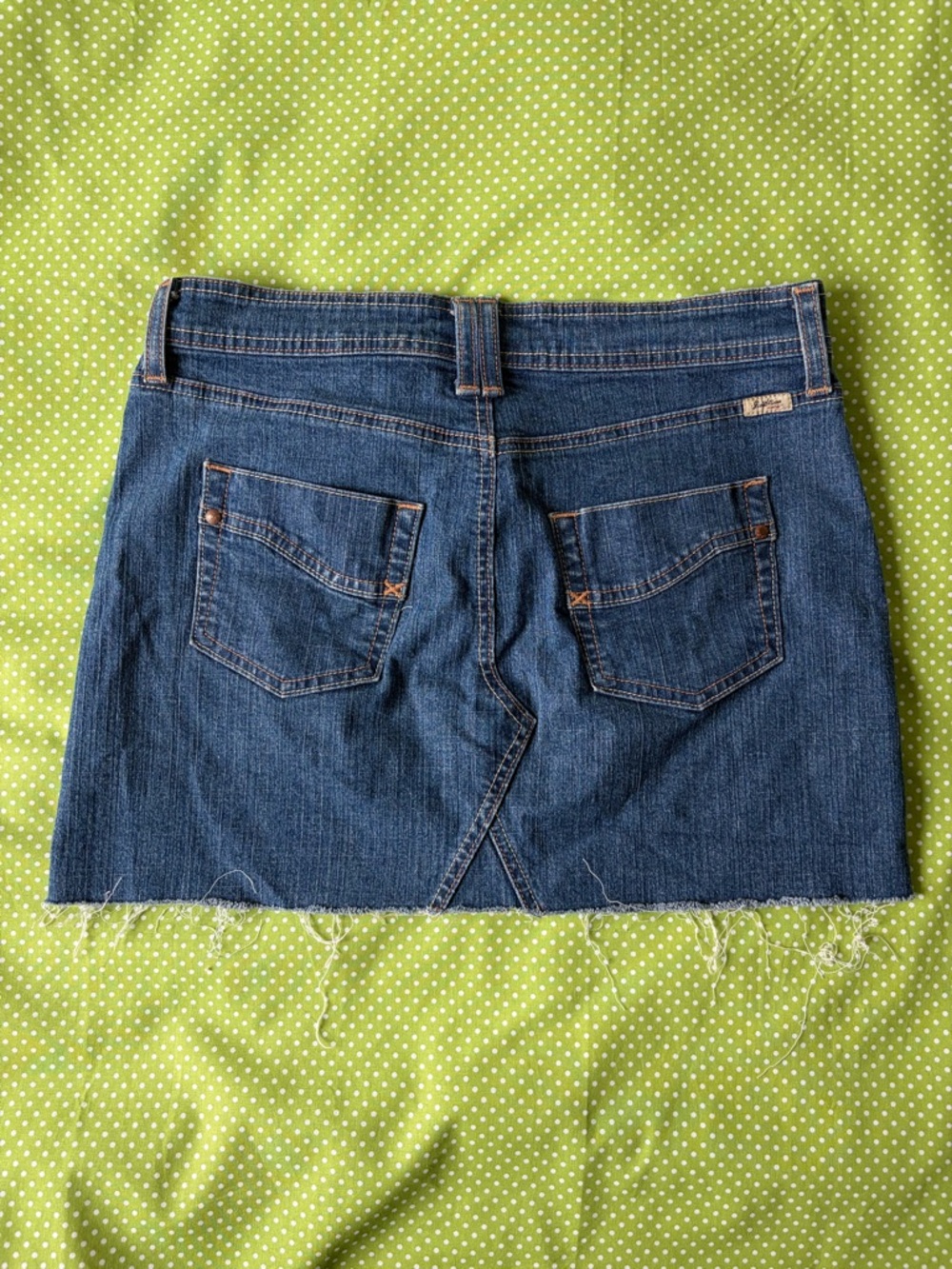 Levi's Blue Denim Mini Skirt with Back Pockets